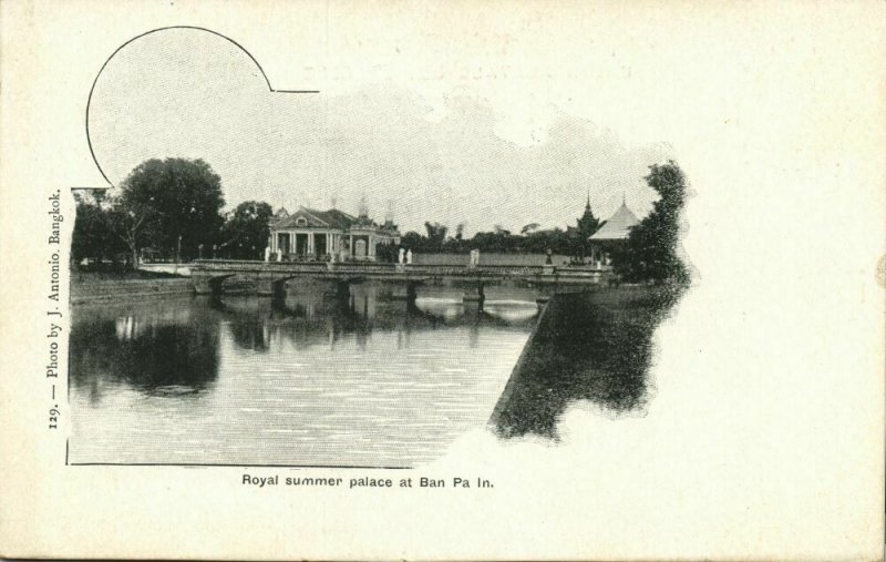 siam thailand, BAN PA IN, Royal Summer Palace (1899) Postcard