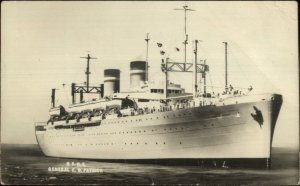 US Navy USNS Ship General ED Patrick Real Photo Postcard