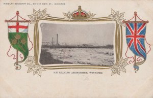 Embossed Canada Postcard - Ice Leaving Assiniboine, Winnipeg   T10446