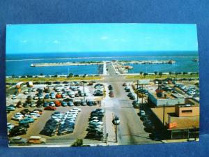 Postcard TX Corpus Christi 1950's View of Peoples Street T-Heads Shoreline Drive