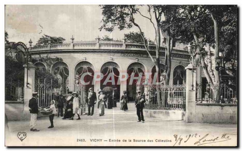 Old Postcard Vichy Entree source Celestins