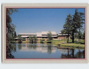 Postcard Olin Arts Center and Lake Andrews Bates College Lewiston Maine USA