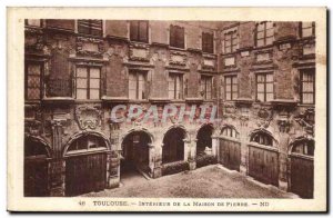 Toulouse Old Postcard Interior of the stone house