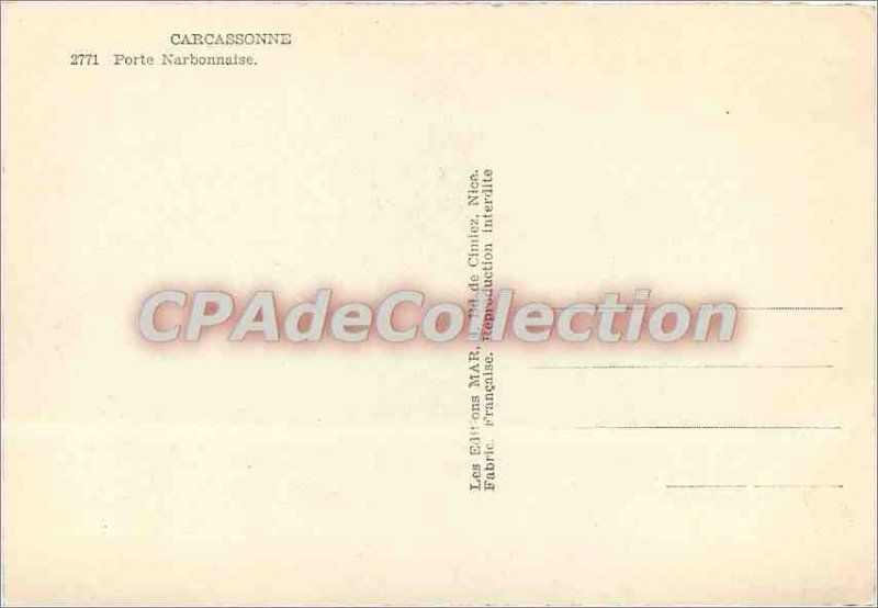 Postcard Modern Carcassonne Narbonne Gate