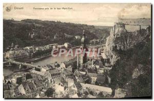 Old Postcard Dinant Panorama Tower Taken From Mont Fort