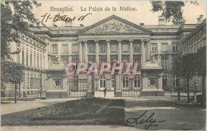 Old Postcard Brussels Palais de la Nation