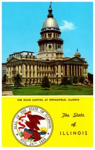 Illinois Springfield Capitol and State  Seal