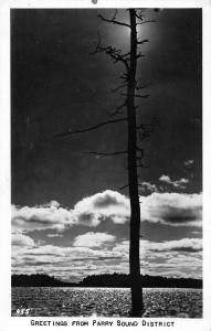 Parry Sound Ontario Canada Greetings From sunset scene real photo pc Z19460