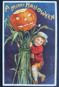 1910 Bedford MI USA Picture Postcard Cover A Merry Halloween