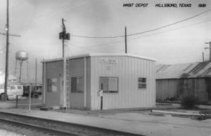 Hillsboro Texas Railroad Depot Real Photo Antique Postcard K73232