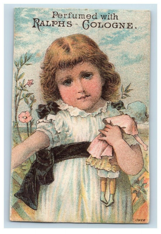 1880's Ralph's Cologne F. R. Arnold New York Perfumed Victorian Trade Card P30