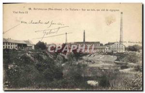 Old Postcard Retzwiller The tile on a roof a stork nest