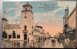 Vintage Postcard 1915 Amusement Street, Panama-California Expo, San Diego CA