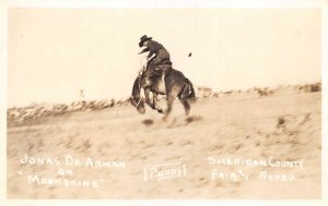 Gordon Nebraska Sheridan Rodeo Cowboy Jonas de Arman Pudry Real Photo PC AA75712