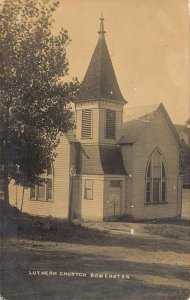 LP55   Bowerston    Ohio Postcard  RPPC  Lutheran Church