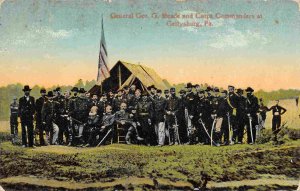 General George Meade Corps Commanders Civil War Gettysburg PA 1924 postcard