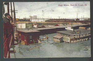 1908 PPC* Disaster High Water Damages All Bldgs East St Louis Il