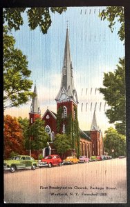 Vintage Postcard 1949 First Presbyterian Church, Portage Street, Westfield, N.Y.