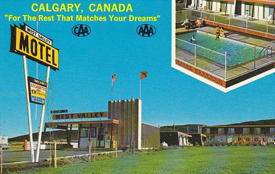 Canada West Valley Motel Swimming Pool Calgary Alberta