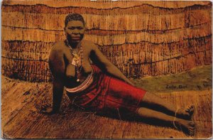 South Africa Zulu Girl Native Vintage Postcard C094