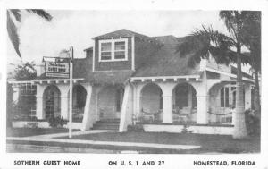 Homestead Florida Sothern Guest Home Street View Antique Postcard K95421