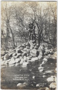 RPPC Hiawatha Statue Minehaha Park Minneapolis Minnesota