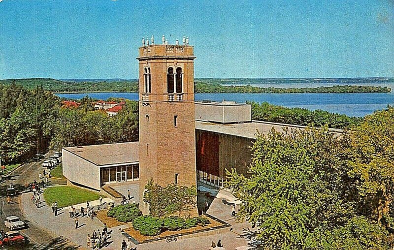 MADISON WI~CARILLON TOWER-SOCIAL SCIENCE BLDG-PICNIC POINT-LAKE MENDOTA POSTCARD