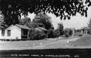 Schroon New York Halls Hillcrest Cabins Real Photo Antique Postcard K80823