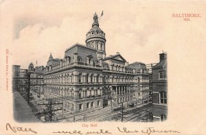 City Hall, Baltimore, Maryland, early postcard, used in 1905