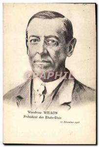 Postcard Former President of the Republic Woodrow Wilson USA