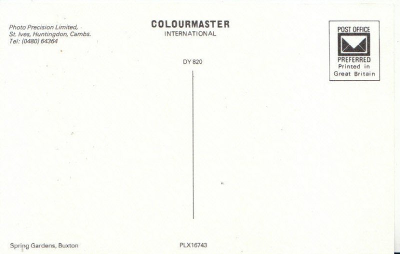 Derbyshire Postcard - Spring Gardens - Buxton - Derby - Ref 2934A