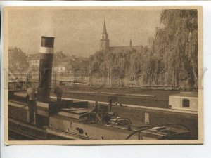 464267 Czech Republic Nymburk jetty steamboat advertising Vintage postcard