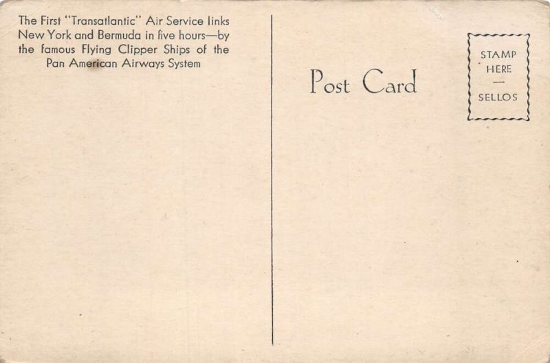 Bermuda Clipper Airplane in Flight Vintage Postcard AA87439