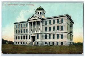 1909 Agricultural College Winnipeg Manitoba Canada Antique Posted Postcard