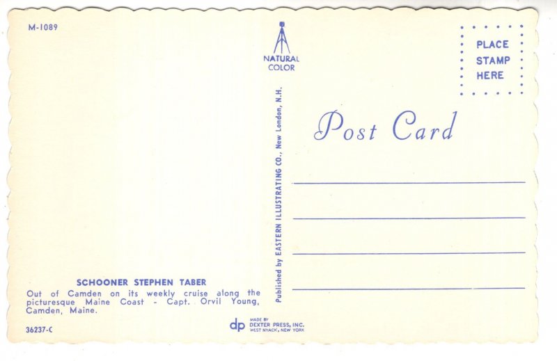 Schooner Stephen Taber, Camden, Maine, Capt Orvil Young