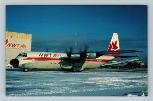 Aircraft-NWT Air Lockheed 100-30 Hercules Yellowknife NWT Canada Chrome Postcard
