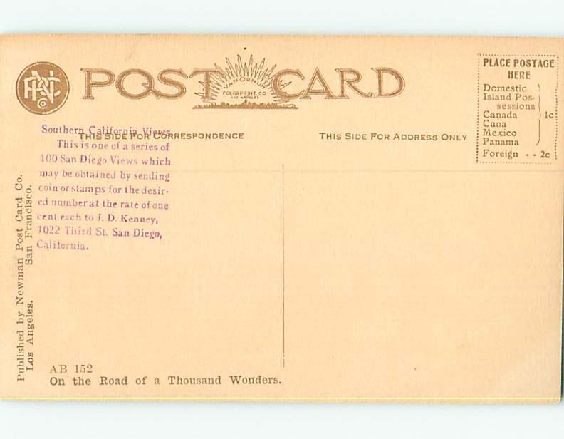 Divided-Back BOTANICAL SCENE San Diego California CA HJ7336