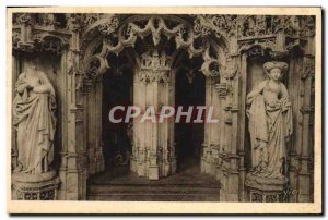 Old Postcard Bourg Brou Church Mausoleum of Philibert le Beau Details