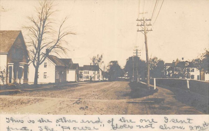Norway Maine Main Street, Real Photo, Vintage Postcard U22756