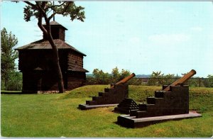 Block House located on US Government Arsenal Island Iowa Postcard Posted 1962