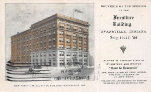 Evansville Indiana Evansville Exchange Bldg., Color Lithograph PC U6218