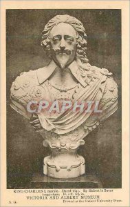 Old Postcard King Charles I Marble dated 1631 Victoria and Albert Museum