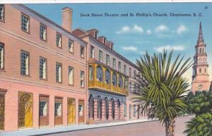 South Carolina Charleston Dock Street Theatre and St Philip's Church