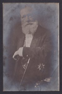 Vintage postcard Austria 1911 portrait bearded man photo with medal Vienna