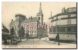 Old Postcard Angouleme The City Hotel A knitter