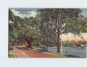 Postcard Lucerne Circle, The City Beautiful, Orlando, Florida
