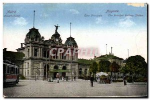 Old Postcard Mainz Mainz Main Railway Station