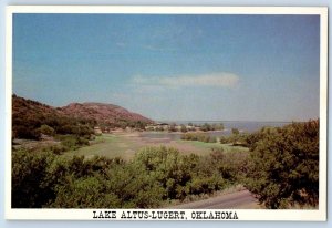 1960 Altus Oklahoma Vintage Postcard Quartz Mountain Lodge Lugert Lake Camping