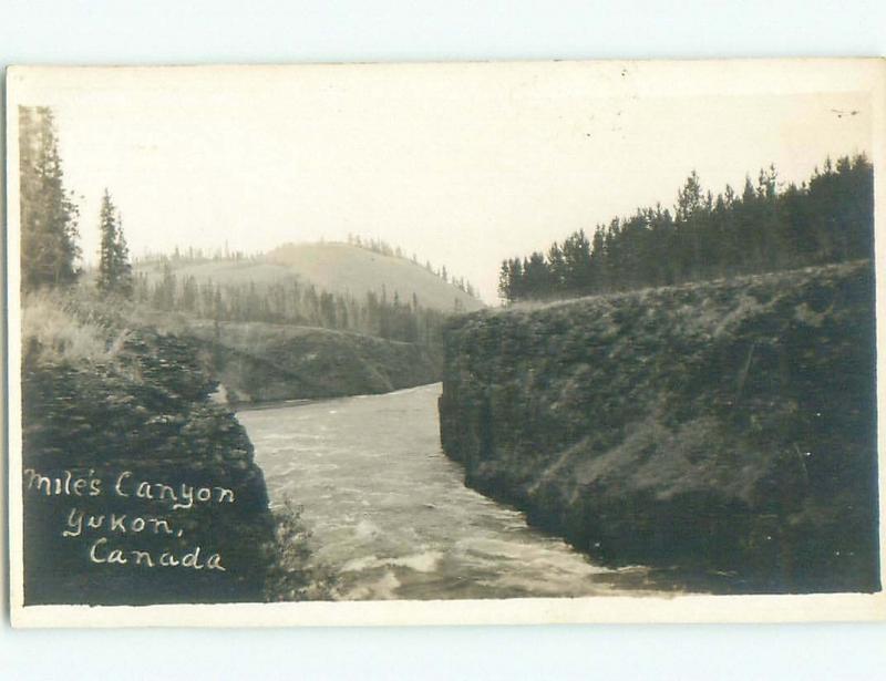 Pre-1918 rppc NICE VIEW Miles Canyon Crescent - Near Whitehorse YT i9306