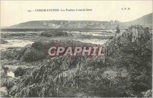 Old Postcard Arromaches The Rocks at low tide